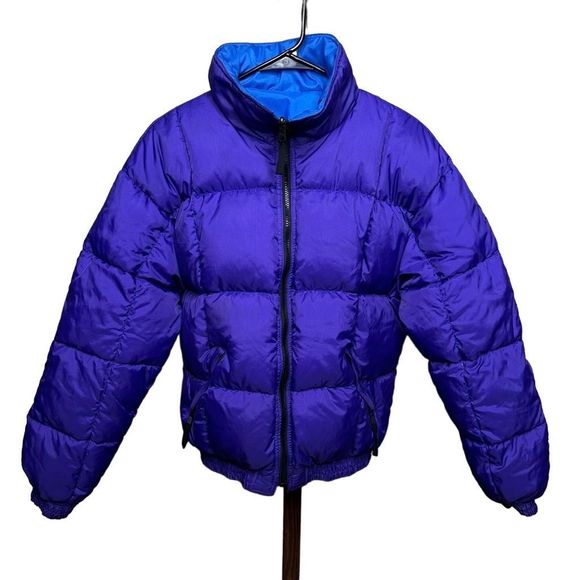 VTG Eddie Bauer Reversible Down Jacket Medium - Picture 1 of 5
